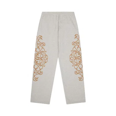 Pre-owned Denim Tears Western Embroidered Sweatpants 'grey' | Men's Size Xxl In Gray