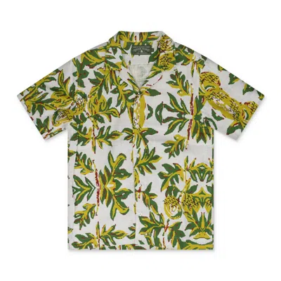 Denim Tears Mountain Graphic-print Short-sleeve Shirt In Yellow