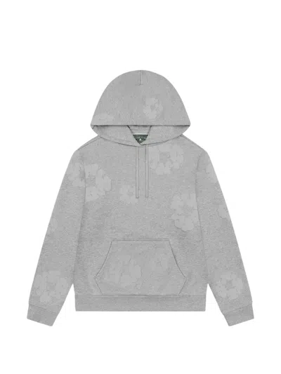 Denim Tears Wreath Cotton Hoodie In Gray