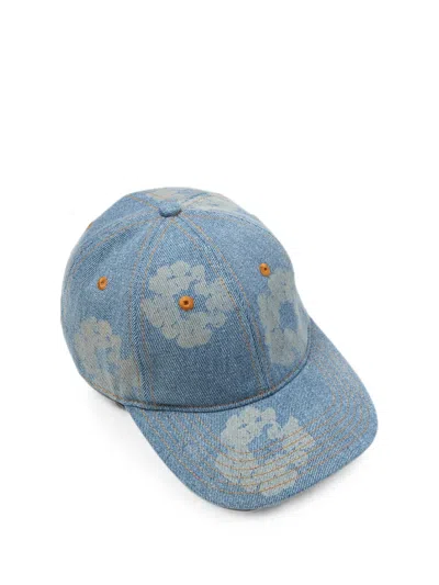 Denim Tears Wreath Denim Cap In Blue