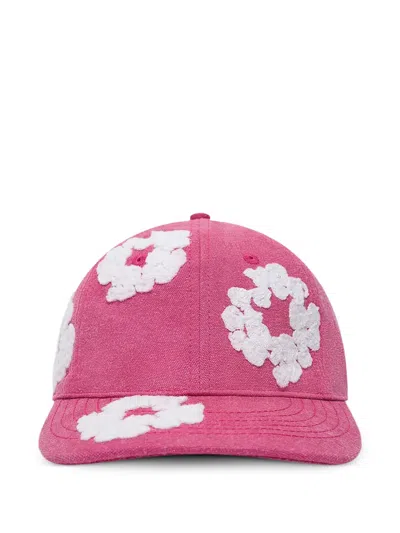 Denim Tears Wreath Dyed Cap Hat In Pink