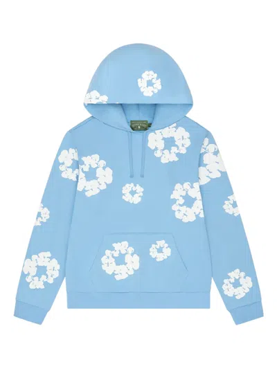 Denim Tears Wreath Hoodie In Blue