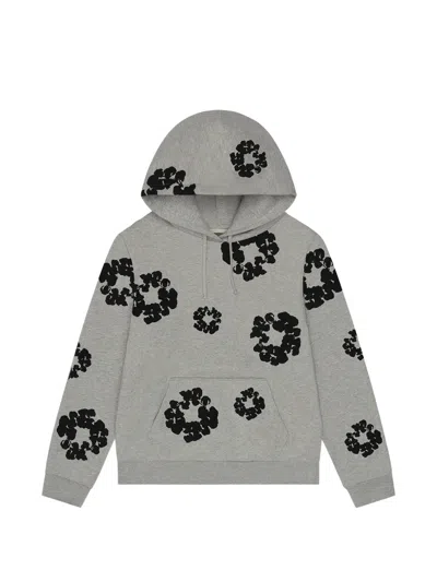 Denim Tears Wreath Hoodie In Gray