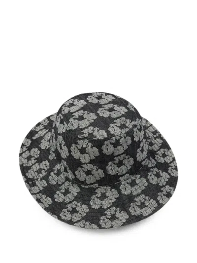 Denim Tears Wreath Jacquard Bucket Hat In Black