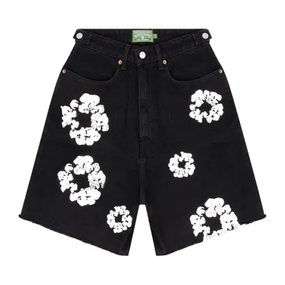 Pre-owned Denim Tears Wreath Jean Short 'black'