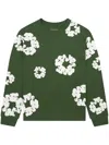 Denim Tears Wreath Long Sleeve T-shirt In Green