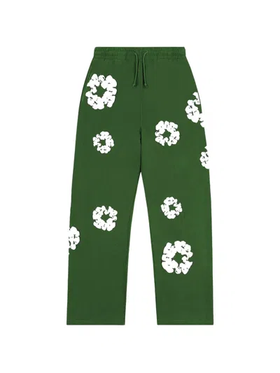 Denim Tears Wreath Jogginghose Mit Offenem Saum In Green