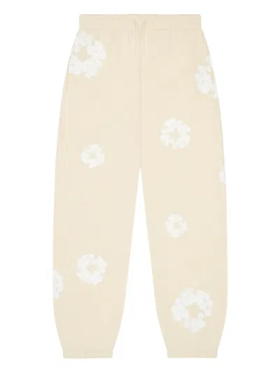 Denim Tears Wreath Track Pants In Neutral