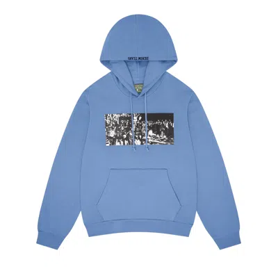 Pre-owned Denim Tears X Arthur Jafa Black Entertainment Hoodie 'dusty Blue'