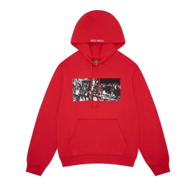 Pre-owned Denim Tears X Arthur Jafa Black Entertainment Hoodie 'red' | Men's Size Xl