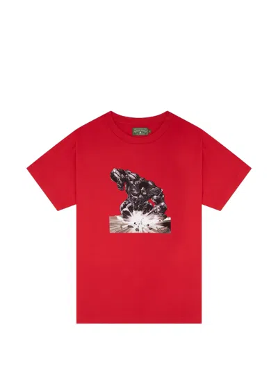 Denim Tears X Arthur Jafa Ex-slave Gordon Printed T-shirt In Red