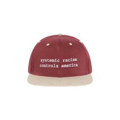 Pre-owned Denim Tears X Arthur Jafa Systemic Racism Controls America Hat 'burgundy'
