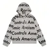 Denim Tears X Arthur Jafa Systemic Racism Controls America Zip Up Hoodie 'grey White' In Gray