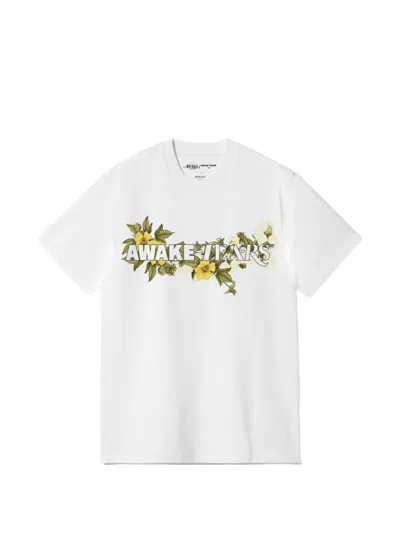 Denim Tears X Awake Ny Awake Tears Short-sleeves T-shirt In White