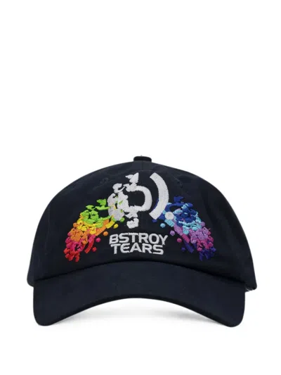 Denim Tears X Bstroy Rainbow Logo-embroidered Baseball Cap In Blue