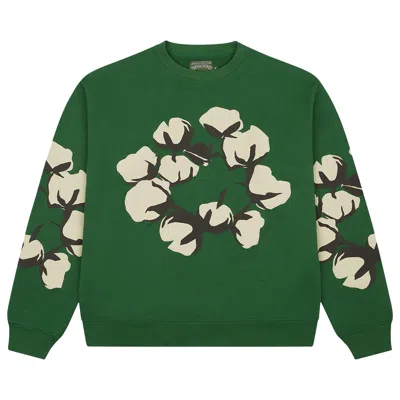 Pre-owned Denim Tears X Cactus Plant Flea Market Cactus Tears Crewneck 'green' | Men's Size S