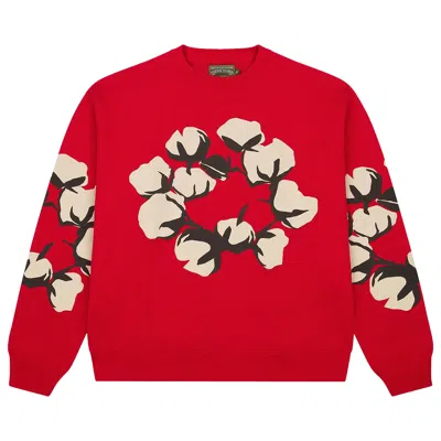 Pre-owned Denim Tears X Cactus Plant Flea Market Cactus Tears Crewneck 'red' | Men's Size S
