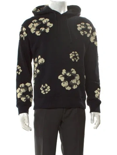 Pre-owned Denim Tears X Cactus Plant Flea Market Cotton Wreath Printed Hoodie In Black