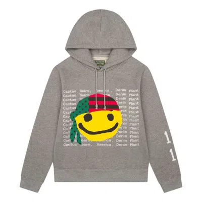 Denim Tears X Cactus Plant Flea Market Smiley Face Hoodie 'grey' In Gray