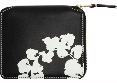 Pre-owned Denim Tears X Comme Des Garcos Cotton Wreath Full Zip Around Wallet In Black