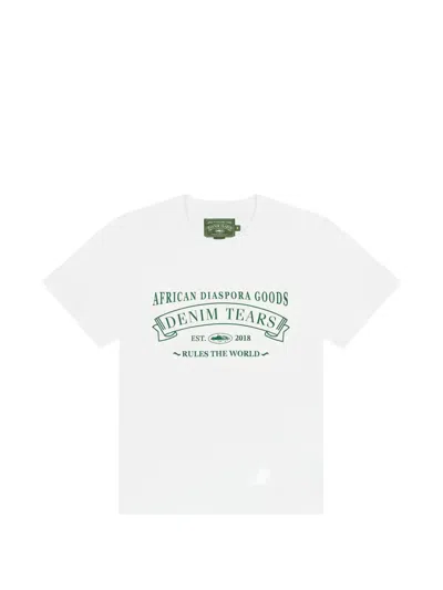 Denim Tears X Corteiz Adg Graphic T-shirt In White