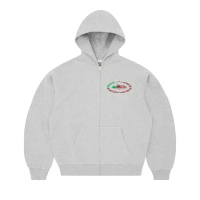 Pre-owned Denim Tears X Cortiez Cortears Royale Zip Hoodie 'grey' | Men's Size L In Gray