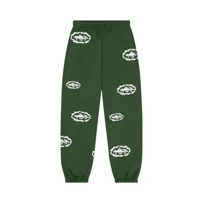 Pre-owned Denim Tears X Cortiez Island Wreath Sweatpants 'green' | Men's Size L