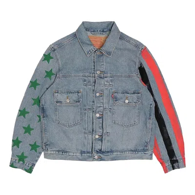 Pre-owned Denim Tears X Cpfm 4th Of July Denim Plant Jacket 'blue' | Men's Size Xxl