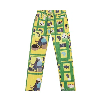 Pre-owned Denim Tears X Levi's 501 Original Fit Jeans 'gullah Green' In Multi-color