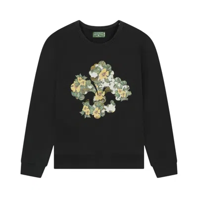 Pre-owned Denim Tears X Levi's  Cotton Fleur De-lis Crewneck 'charcoal' | Grey | Men's Size S