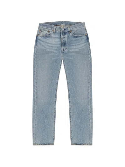 Denim Tears X Levi's Script 501 Logo-patch Jeans In Blue