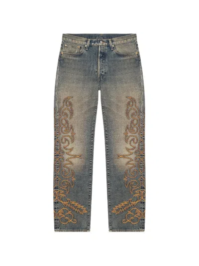 Denim Tears X Levi's Stitch 501 Five-pocket Jeans In Blue