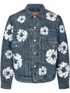 Denim Tears X Levi's Wreath-print Denim Jacket In Blue