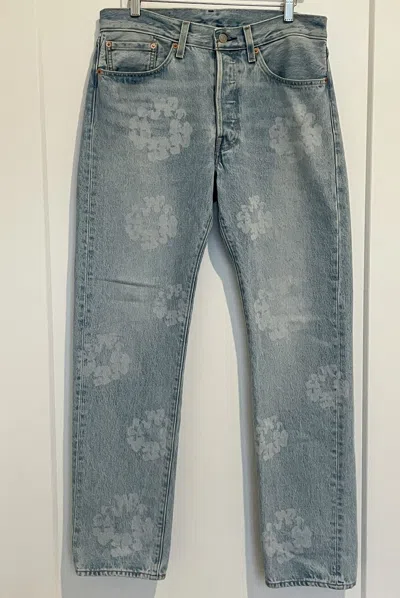 Pre-owned Denim Tears X Levis Denim Tears Levi's Vintage Indigo Mono Wreath Jean In Blue