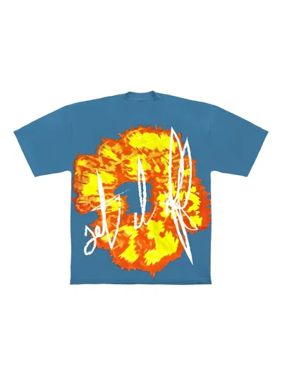 Denim Tears X Offset Set It Off #1 Cotton T-shirt In Blue
