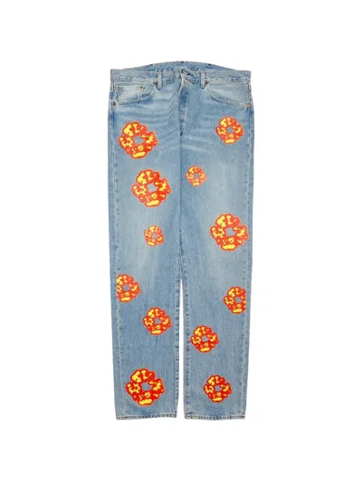 Denim Tears X Offset X Levi's 501 Jeans In Blue