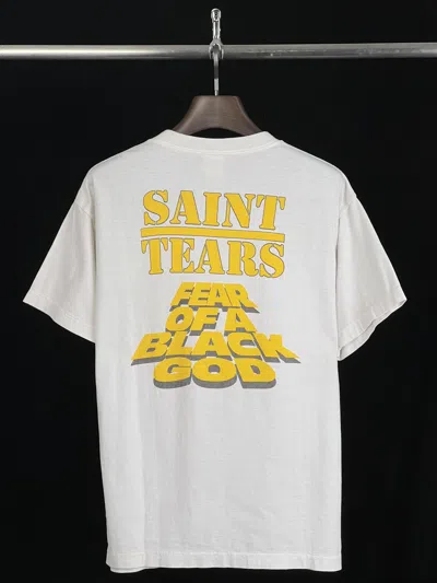 Pre-owned Denim Tears X Saint Michael Black God Tee Short Sleeve L