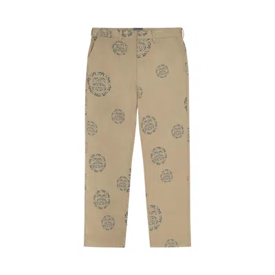 Pre-owned Denim Tears X Stussy Double S Wreath Chino 'khaki' | Tan | Men's Size 32 In Brown