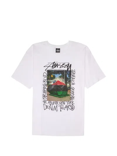 Denim Tears X Stussy Farmers Blvd Graphic T-shirt In White