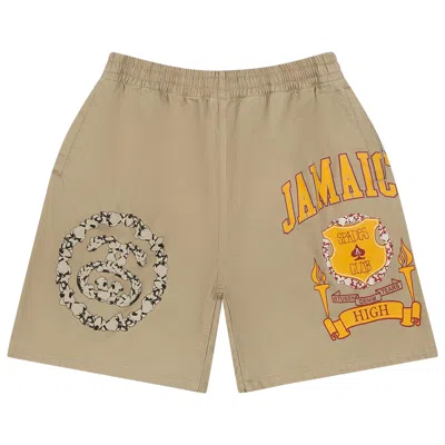 Pre-owned Denim Tears X Stussy Jamaica High Khaki Short 'khaki' | Tan | Men's Size Xl