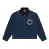 Denim Tears X Stussy Never Renege Canvas Work Jacket 'navy Black' In Blue