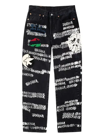 Denim Tears X Stussy X Our Legacy Straight-leg Jeans In Multi