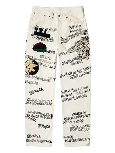 Denim Tears X Stussy X Our Legacy Ttl 501 Jeans In White