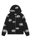 Denim Tears Xcorteiz Zip-closure Hoodie In Black