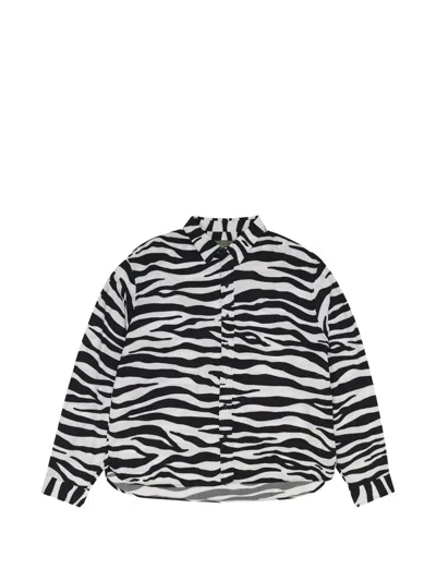 Denim Tears Zebra-print Button-up Shirt In Animal Print