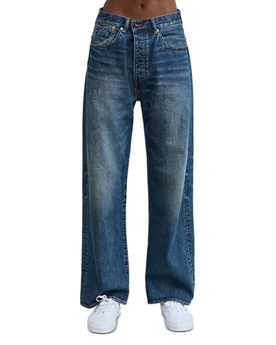 Denimist Allfit High Rise Straight Jeans In Indigo In Multi