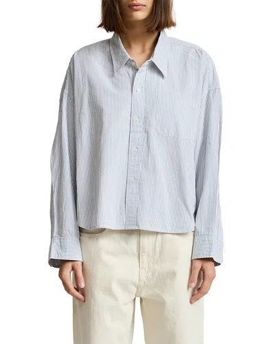 Denimist Bailey Cropped Shirt In Blue