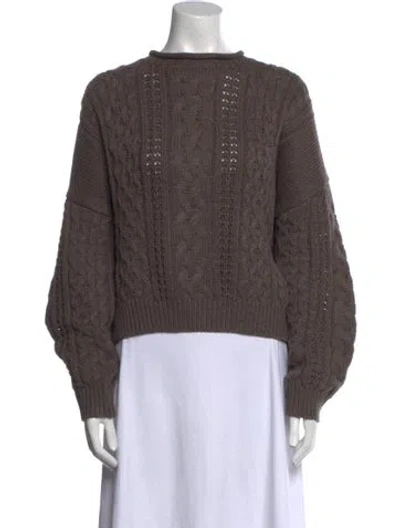 Pre-owned Denimist Bateau Neckline Sweater In Brown