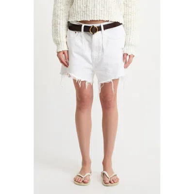 Denimist Brooke Distressed Denim Shorts In White
