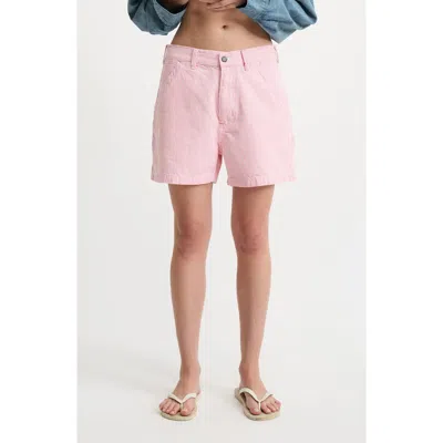 Denimist Carpenter Cotton Shorts In Pink